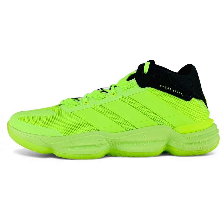 Adidas Court Stabil Lucid Lemon Men's Indoor Court Sports Shoes Sneakers JP7271 - Lime Green - View 1