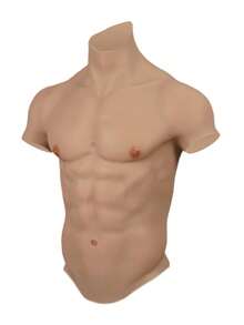 This Newly Upgraded High-Neck Silicone Muscle Suit Features A Floating Inner Lining Design, With Strong Water Absorption, Suitable For Home Wear, Halloween Party Events, And Cosplay. - Multicolor - View 9