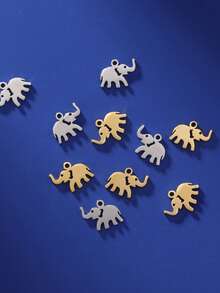 AMAXER 5件套不锈钢可爱小象、鸭子和熊动物吊坠，可DIY项链、耳环、手链饰品制作，送朋友的礼物 - 動物系列 - 查看 9