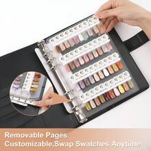 80 Nail Colors Magnetic Display Book With Binder, Detachable Nail Color Chart Book Nails Color Sample Exhibition Album With Nail Tape And Nail Tips - Multicolor - View 7