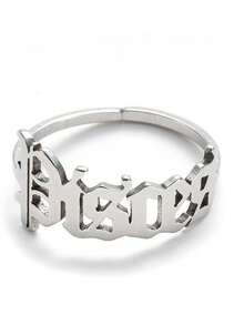 1 chiếc nhẫn bạc cổ điển bằng thép không gỉ có thể điều chỉnh kích cỡ, khắc 12 cung hoàng đạo, phù hợp cho nữ giới đeo hàng ngày và trong các dịp lễ. - Bạc - Xem 4