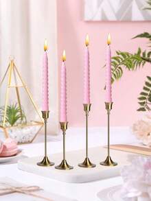 Bộ nến xoắn ốc 10 inch Giáng sinh, Đế nến xoắn không mùi, Nến thon mỏng không nhỏ giọt dùng để trang trí tiệc ngày lễ, Quà tặng Giáng sinh, Nến Giáng sinh, Hương thơm Giáng sinh, Trang trí mùa thu, Đám cưới, Trang trí Giáng sinh, Quà tặng cho phụ nữ - Hồng - Xem 8