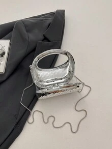 Túi xách dự tiệc thời trang đa năng thanh lịch dành cho nữ - Bạc - Xem 6