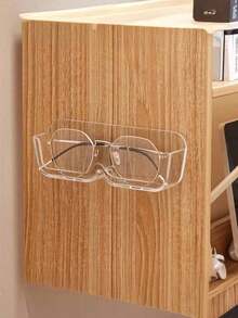 1PC Punch-Free Drilling-Free Wall-Mounted Glasses Storage Rack - Pressure-Resistant Sunglasses Display Rack, Jewelry Sundries Storage Organizer For Prescription Glasses/Sunglasses, Suitable For Bedroom Bathroom Bedside Dressing Table, Christmas Decorations & Christmas Gifts - 無色 - 查看 3