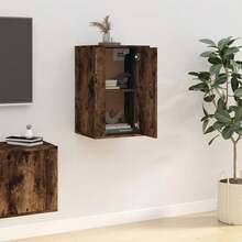 Mobile porta TV a parete vidaXL, rovere affumicato, 40x34,5x60 cm - Cammello - Visualizzare 4