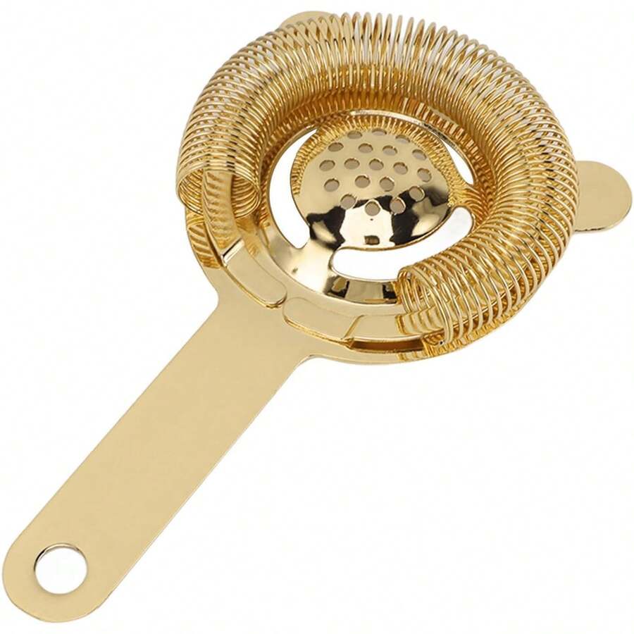 Coladores De Cócteles, Colador De Barra De Acero Inoxidable, Colador De Cócteles Para Camarero, Colador De Bebidas Para Camarero, Colador De Cócteles De Barra De Acero Inoxidable(Dorado) - dorado - Ver 1