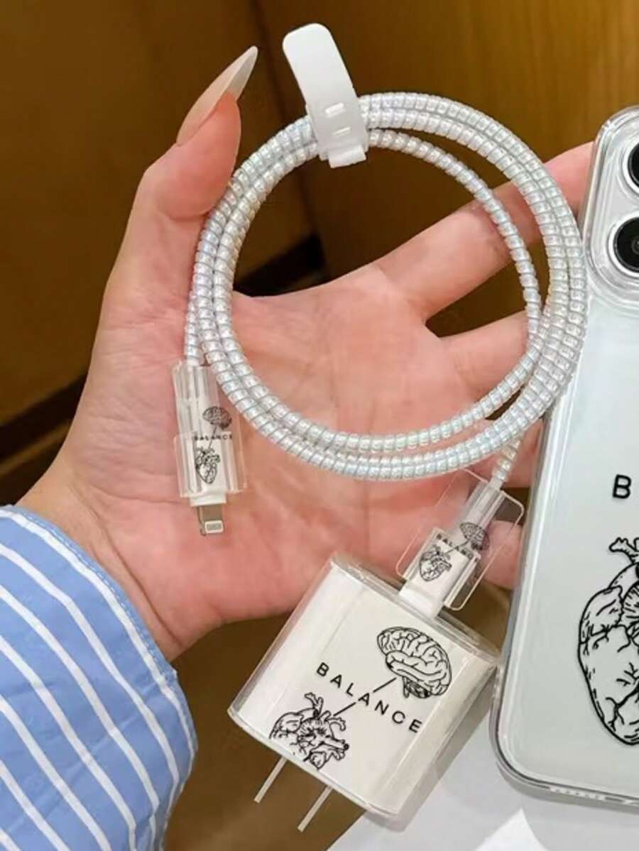 Cranial Neural Data Cable Compatible With IPhone Apple Charger Fast Charging Adapter Protector Case