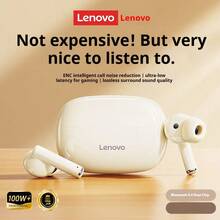 Lenovo TA210 Bluetooth Headphones: Noise Cancellation, Deep Bass Stereo Sound, Pairing Support, Call Function, Comfortable Fit, Independent Microphone, Long Battery Life, Low Latency For Gaming, And Wireless In-Ear Headphones For Music Playback. - Black - View 5