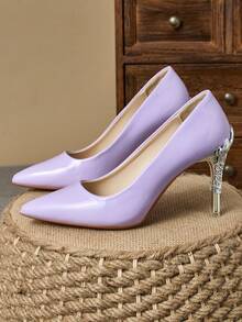 MonaNise Women's Pointed Toe Slip-On Fashion 9cm Thin High Heel Casual Versatile Party Dress Pumps