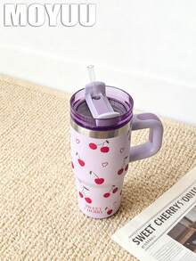 1 cốc có quai dung tích lớn Sweet Cherry 40oz-14oz, cốc cách nhiệt, cốc du lịch, cốc cách nhiệt chân không bằng thép không gỉ, thích hợp cho du lịch, trường học, văn phòng, ngoài trời, phòng tập thể dục, gia đình, quà tặng ngày lễ, quà tặng sinh nhật, quà tặng ngày lễ tình nhân, quà tặng tốt nghiệp (bao gồm ống hút, giữ nóng 6 giờ, giữ lạnh 12 giờ) - Nhiều màu - Xem 6
