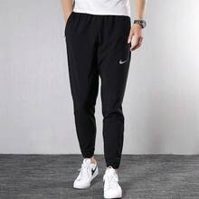 Nike Essential 长款抽绳跑步休闲裤，男女通用，黑色，BV4834-010 - 黑色 - 查看 7