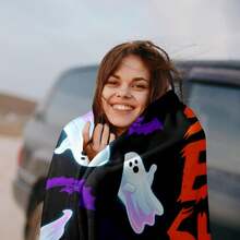 Christmas Ghostface Blanket For Women Men Adult 60x50 - Christmas Stocking Stuffers Horror Gifts Ideas Ghost Scream Blanket Throw For Living Room Sofa Bed, Nightmare Before Christmas Soft Blankets, Compact Flannel Throw – Soft, Durable For Travel & Movie Nights - Multicolor - View 7