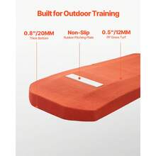 Pitching Mound, Portable Baseball Game Mound, 127 In Indoor Outdoor Pitching Practice And Training Equipment, Softball Pitching Aids With Antifade Turf And Pitching Rubber - Two-section Mound Shape, 3-3.5m - View 3