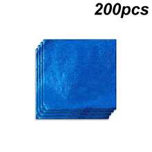 200 tờ giấy bạc nhôm vuông vàng 4"X4", vật liệu tái sử dụng để đóng gói món tráng miệng sô cô la tự làm, giấy gói quà sang trọng cho ngày lễ - Nhiều màu - Xem 12