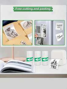 Papel de impresora no adhesivo blanco para impresora mini - Blanco - Ver 8