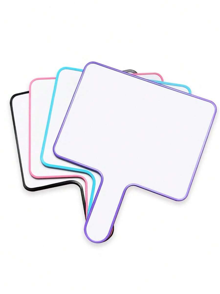 Quixorblex 1pc Handheld Dry Erase White Board, 4 Styles & 4 Colors Available, Compact Space-Saving Design, DIY Writing & Doodle Board, Teaching & Classroom Interaction Tool, Creative Educational Supplies, Suitable For Home, Teachers, Office, Presentation & Learning, Random Color Eraser