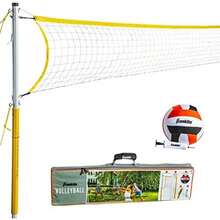 Franklin Sports - Juego de Red de Voleibol para Exteriores, Playa y Patio Trasero Portátil Con Bastones - Set Completo Con Red y Pelota Incluida(Familia) - Multicolor - Ver 1
