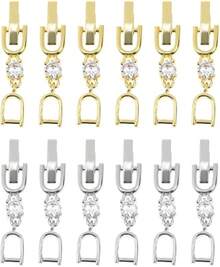 Artibetter Cadenas De Extensión Para Pulseras Y Collares 12 Piezas 1.06 Pulgadas Cadena Alargadora De Bisutería Con Cierres De Pedrería De Platino Blanco Para Ajuste De Longitud - 1 - Ver 11