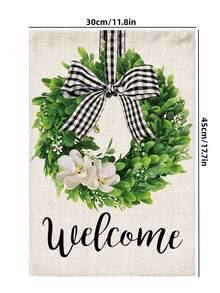 One Farmhouse-Style Country Welcome Garden Flag (Flagpole Not Included). This Welcome Flag Is Perfect For Decorating Your Front Porch, Backyard Garden, Spring Patio Party, Fall Harvest Party, Or Year-Round Entrance Decoration, Infusing Your Space With A Warm And Inviting Country Charm To Welcome Every Guest. - Multicolor - View 7