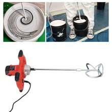 Mezclador De Cemento Portátil - Potente Revolvedora de Concreto Electrica para Lechada, Mortero, Resina Epoxica, Pintura, Y Revestimientos, 6 Velocidades, Diseño Con Varilla Integrada - Tipo de Enchufe A USA (110-127V) - Ver 2