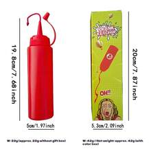 1个趣味恶作剧沙拉酱瓶道具，令人震惊的番茄酱瓶恶作剧道具，减压玩具，朋友聚会恶作剧道具，番茄酱瓶沙拉酱瓶恶作剧道具，派对聚会恶作剧玩具，生日礼物，完美礼物 - 彩色 - 查看 7