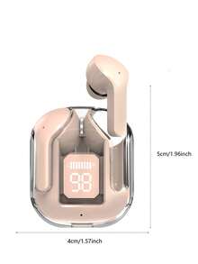 New Transparent Touchscreen Low Latency TWS Wireless Earbuds, Type-C Charging, Bluetooth 5.3 Semi-In-Ear Wireless Sports Earphones With Super Long Battery Life