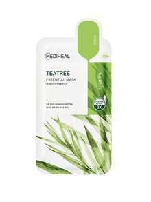Mediheal 10片装茶树精华面膜，控油舒缓，蕴含茶树油和金缕梅提取物，适合油性及易长痘肌肤。 - Tea Tree Essential Mask 10 EA - 查看 10