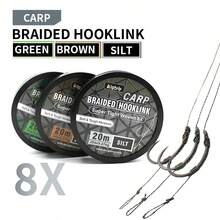 Carp Fishing Hook Link For Ready Tied Carp Rigs Hair Chod Zig Rigs Boilies Carp Rig Kit Terminal Tackle UN Coated Hooklink - Brown - View 1