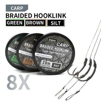 Enlace de anzuelo de pesca de carpa para aparejos de carpa listos, aparejos de pelo Chod, aparejos Zig, boilies, kit de aparejos de carpa, equipo terminal sin recubrimiento