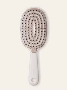 1pc Self-Cleaning Cushion Massage Comb - Ergonomic Handle, Gently Detangles Regular Hair, Increases Volume And Shine, Ideal For Home Use, Hair Care Tool, Fashionable Design, Durable Plastic Material, Bone Comb, Coral Color Ladies Comb, Volumizing Hair Brush, Foldable Hair Brush, Women's Comb, Large Comb, High-Top Comb, Women's Comb - Multicolor - View 9