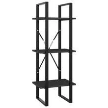 Libreria a 3 ripiani vidaXL, grigia, 40 x 30 x 105 cm, in legno composito. - Cammello - Visualizzare 2