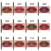 48 Pieces/Set Of Brown Cream Matte Lip Liner Set, High-Quality Inner Material, High Coloring And Long-Lasting, Perfect Lip Shape, Daily Lip Contouring, Perfect Gift For Christmas, Can Be Stuffed In Christmas Socks, Makeup, Small Surprise - 48 màu - Xem 6