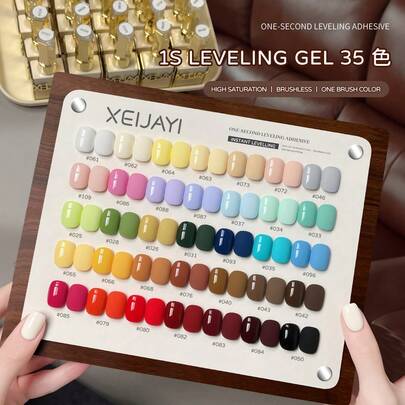  XEIJAYI 35-Color 15ml Popular Series Nail Gel Pure Nude Nail Polish Gel Nail Add Semi-Permanent Soak Off UV LED Construction Gel Varnish Nails