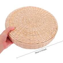 Thick Round Handwoven Tatami Mat, Meditation Cushion For Zen Yoga And Posture Support, Straw Floor Pillow For Relaxation In Living Room And Balcony, Yoga Accessory - Straw Futon Cushion - View 2