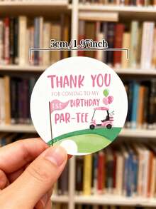 5 buc. autocolante de mulțumire cu tematică de golf - etichete de ambalare cadou de 5 cm/1,97 in, pentru mulțumirea clienților. Potrivite pentru mall-uri, terenuri de golf și magazine de cadouri. Pot fi lipite pe caiete, sticle de apă, cutii de cadouri și huse de telefon.