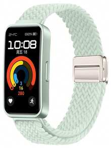 尼龙表带，兼容华为手环10/9/8，编织弹性表带，运动表带，智能手表表带，柔软透气，替换表带，磁扣，男女通用 - 彩色 - 查看 15