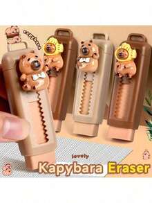 قاطع أقلام يدوي بشكل كابيبارا الجميل، لون عشوائي، قاطع أقلام يدوي بتصميم كرتوني مناسب للمدرسة والمكتب، للأقلام والأقلام الخاصة بالمكياج، قاطع أقلام صغير مريح، ديكور مكتبي محمول، لوازم تعليمية للأطفال، هدية للأطفال والأولاد والبنات، لوازم مدرسية - عشوائي - مشاهدة 8