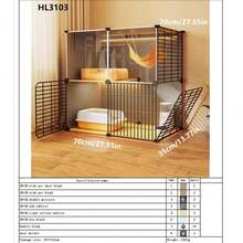 Indoor Cat Cage House, Transparent Cat Villa, All-In-One Cat Litter Box, Suitable For Small Spaces - Multicolor - View 17