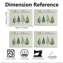 4/6 piezas, Mantel individual con estampado de árbol de Navidad de moda, Manteles individuales, Tamaño de 12 * 18 pulgadas/30 * 45 cm, Decoración del hogar, Adecuado para mesas de comedor - Multicolor - Ver 5