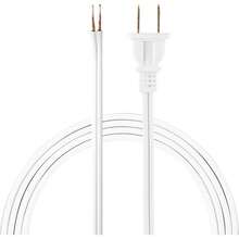 GE home electrical Power Gear 54475 - Cable de lámpara de 8 pies, Enchufe Moldeado polarizado, 2 Puntas, reparación/reemplazo de Bricolaje, listado UL, Blanco - Blanco - Ver 5