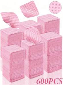 1000 pezzi di salviette rimuovi smalto senza lanugine - resistenti all'acetone, adatte per la preparazione delle unghie e la rimozione dello smalto gel, possono essere utilizzate anche per le estensioni ciglie, pulizia delle unghie senza acqua per uso in salone e domestico