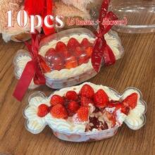 10pcs Candy-Shaped Cake Boxes - Ideal For Desserts, Cakes, Fruit Salads, Tiramisu, Etc. - Suitable For Parties, Children's Day, Birthday Parties, Graduation Seasons/Halloween Themed Events, Christmas, New Year Parties - Clear - View 5