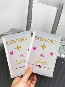 Customizable Mini Passport Holder With Name & Initial, Travel Document Organizer And Card Holder - Multicolor - View 6