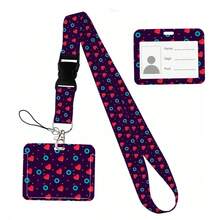 Heart Shape Print Keychain Ribbon Lanyards For Keys ID Card Collectors Phone Straps Rope Students Badge Holder New - Multicolor - View 49