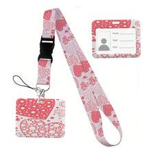 Heart Shape Print Keychain Ribbon Lanyards For Keys ID Card Collectors Phone Straps Rope Students Badge Holder New - Multicolor - View 44