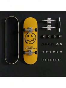 1件套木制指板滑板套装，五层枫木指板滑板带轴承，专为专业指板滑板体验而设计，助您完美提升跳跃技巧，是节日或生日的经典理想礼物之选。