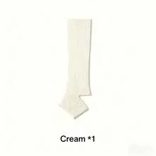 Knitted Calf Socks For Women, Sweet Milk White European And American Jk Lolita Boot Covers, Mid Leg Lolita Leg Covers For Women, Warm And Slim Fit Socks, Suitable For Autumn, Winter And Spring Wear - 白色 - 查看 4