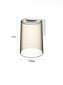 磁吸翻盖漱口杯，透明简约家用漱口杯，壁挂式牙刷杯，牙刷架