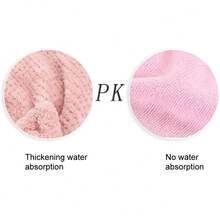 Envoltura de Toallas para el Cabello, Toalla para Secar el Cabello Envoltura de Cabello de Secado Rápido Sombrero Engrosamiento Sombrero para Secar el Cabello para Baño Ducha para Mujeres Niñas Rosa - 1 - Ver 7