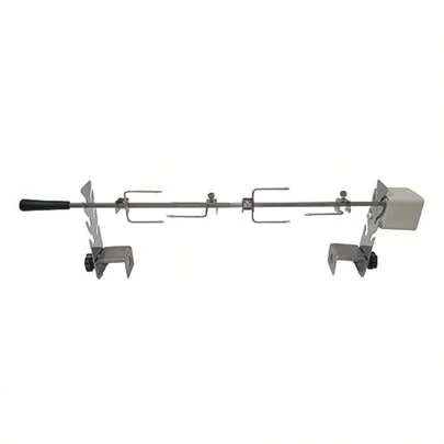 Rotisserie Kit Universal Replacement 5078b Quick Install Portable Spit Grill Outdoor Camping BBQ Three Heights Adjustable Length Cooking Tool Roaster Accessories Chicken Fork Heavy Duty Motor DC 5V